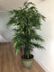 Kunstplant Bamboe Groen - H 210cm - Kunststof pot - Mica Decorations