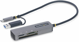 Startech.com FCREADMICRO3V2 - USB 3.0 Multi-Media Geheugenkaart Lezer - USB-C en USB-A - Grijs