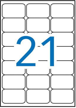 Apli laser A4 etiketten 63 | 5x38 | 1mm 2100