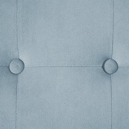 TAMPA - Hocker - Lichtgrijs - Fluweel