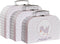 Set decoratieve dozen DKD Home Decor Roze Metaal Multicolour Karton (28 x 9,5 x 20 cm)