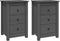 vidaXL - Nachtkastjes - 2 - st - 40x35x61,5 - cm - massief - grenenhout - grijs