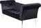 NANTILLY - Chaise longue - Zwart - Fluweel