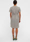 Object - OBJSELINE S/S SHIRT DRESS NOOS - Geweven jurk met tailleband - Sandshell Black Dots