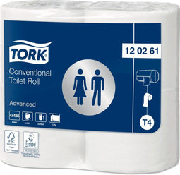 Tork Traditioneel Toiletpapier 2-laags Wit 496 Vel T4 Advanced