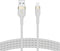 Belkin Boost Charge braided - Telefoniekabel - USB-A naar iPhone Lightning - 2m - Wit