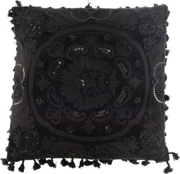 J-Line kussen Marokkaans - katoen - zwart