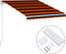 vidaXL - Luifel - automatisch - uittrekbaar - 350x250 - cm - oranje - en - bruin