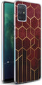iMoshion Hoesje Geschikt voor Samsung Galaxy A71 Hoesje Siliconen - iMoshion Design hoesje - Goud / Rood / Brick Red Honeycomb
