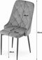 CAPRI Stoel Beige, Modern Design, Ergonomisch, Met Zachte Velvet Zitting, Metaal Zwarte Poten, Geschikt voor Woonkamer, Thuiswerk en Slaapkamer, Max. 120 kg