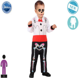 ATOSA - Dia de los muertos baby meisje skelet vermomming - 12-24 maanden (88 cm)