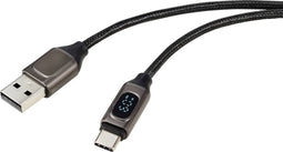 Renkforce RF-6249500 - USB 2.0 USB-A naar USB-C kabel - 60W snelladen - Zwart (0.50 m)