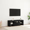 vidaXL - TV-meubel - met - LED-verlichting - Zwart - Eiken - 120x35x40 - cm