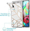 iMoshion Hoesje Geschikt voor Samsung Galaxy A71 Hoesje Siliconen - iMoshion Design hoesje - Wit / Meerkleurig / Goud / White Graphic