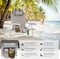 tectake® Strandstoel Coral - Opvouwbare Campingstoel - 5-voudig Verstelbare Rugleuning - Beige