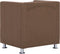 vidaXL Fauteuil kubus stof bruin