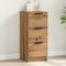 vidaXL - Dressoir - 30x30x70 - cm - bewerkt - hout - artisanaal - eikenkleur