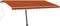 vidaXL - Luifel - handmatig - uittrekbaar - met - LED - 400x300 - cm - oranje - en - bruin