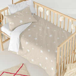 Happy Friday Duvet cover set 2 pieces Little star beige 115x145 cm (Cot bed) Beige