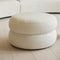 Riviera Maison San Remo Stool D70 Simply White - Polyester, Acryl, Rubberhout - Gewoon Wit - 72.0x72.0x43.0 cm