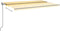 vidaXL - Luifel - automatisch - met - LED - en - windsensor - 500x350 - cm - geel - wit