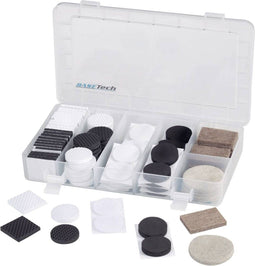 Basetech Apparaatvoeten assortiment Zelfklevend Zwart, Grijs 92 stuk(s)