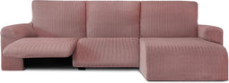 Hoes voor chaise longue met korte armleuning rechts Eysa JAZ Roze 120 x 120 x 360 cm