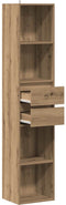 vidaXL - Boekenkast - 36x30x171 - cm - bewerkt - hout - artisanaal - eikenkleur