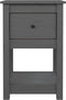 vidaXL - Nachtkastjes - 2 - st - 40x35x61,5 - cm - massief - grenenhout - grijs