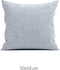 Zohome Kussensloop Lino - Kussenhoes van 50x50 cm - 1 stuk - 100% Katoen - Blauw