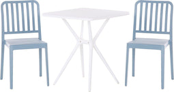 SERSALE - Bistroset voor 2 - Blauw/Wit - Synthetisch materiaal