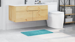 vidaXL - Badmat - Rechthoekig - Turquoise - 50x80 - cm - Polypropeen - Antislip