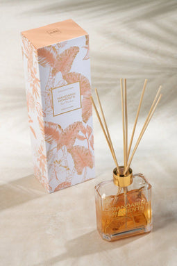 J-Line geurolie + stokjes - Madarin Moments - oranje - glas