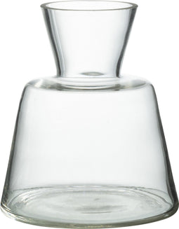 J-Line vaas Conisch - glas - transparant - small - 17 cm hoog