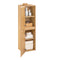 SoBuy BZR175-N - Hoge Smalle Badkamerkast - 4 vakken 3 verstelbare planken - Naturel 35 x 120 x 30 cm