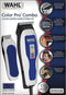 Wahl Colorpro Combo - Tondeuse en mini-trimmer - 8 kleurgecodeerde geleiderkammen - Blauw