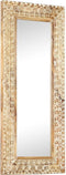 vidaXL - Spiegel - handgesneden - 110x50x2,6 - cm - massief - mangohout