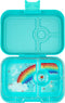 Yumbox Panino - lekvrije Bento box broodtrommel - 4 vakken - Misty Aqua / Rainbow tray