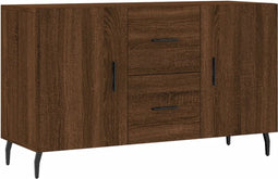 vidaXL - Dressoir - 100x36x60 - cm - bewerkt - hout - bruin - eikenkleur