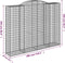 vidaXL - Schanskorven - 2 - st - gewelfd - 300x50x220/240 - cm - ijzer