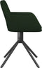 vidaXL - Eetkamerstoelen - draaibaar - 2 - st - fluweel - donkergroen