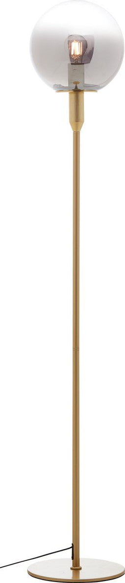 Brilliant Gould vloerlamp 1-vlammig goud/rookglas, metaal/glas, 1x A60, E27, 52 W