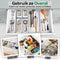 Ecowize Luxe Lade Organizer - Verstelbare Ladeverdeler 100% Natuurlijk Bamboe - Set van 4 (8719327702512)