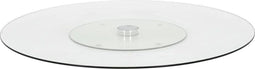 vidaXL - Serveerbord - draaiend - 60 - cm - gehard - glas - transparant