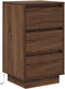 vidaXL - Nachtkastje - met - LED-verlichting - 38x34x65 - cm - bruin - eiken