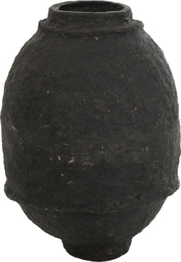 J-Line vaas - papier mache - zwart - medium - 60 cm hoog
