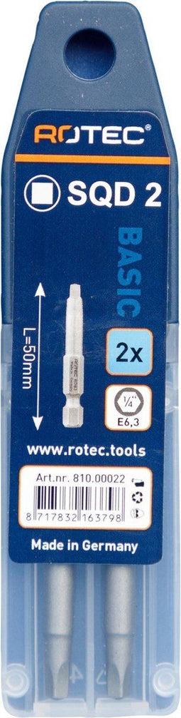 Rotec PRO Krachtbit SQD 2 L=50, E6.3, BASIC (vpe 10)