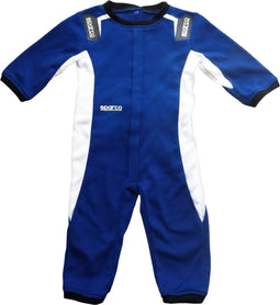 Sparco Baby Onesie Racepak Replica | blauw-wit / 6-9 maanden | Baby One-Piece | 017012AZ0609