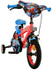 Spider-Man Kinderfiets - 12 inch - Handrem en terugtraprem - Blauw/Rood