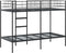 vidaXL - Stapelbed - zonder - matras - 90x200 - cm - staal - zwart